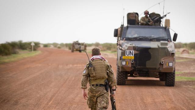UNO-Truppen auf Patrouille in Mali in Westafrika.