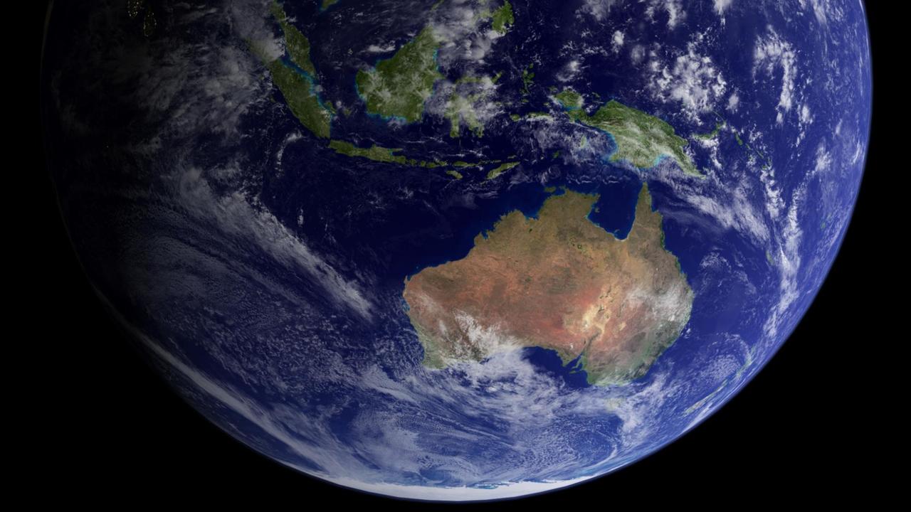 Der Bildausschnitt einer Nasa-Satellitenaufnahme zeigt einen Teil der Erde