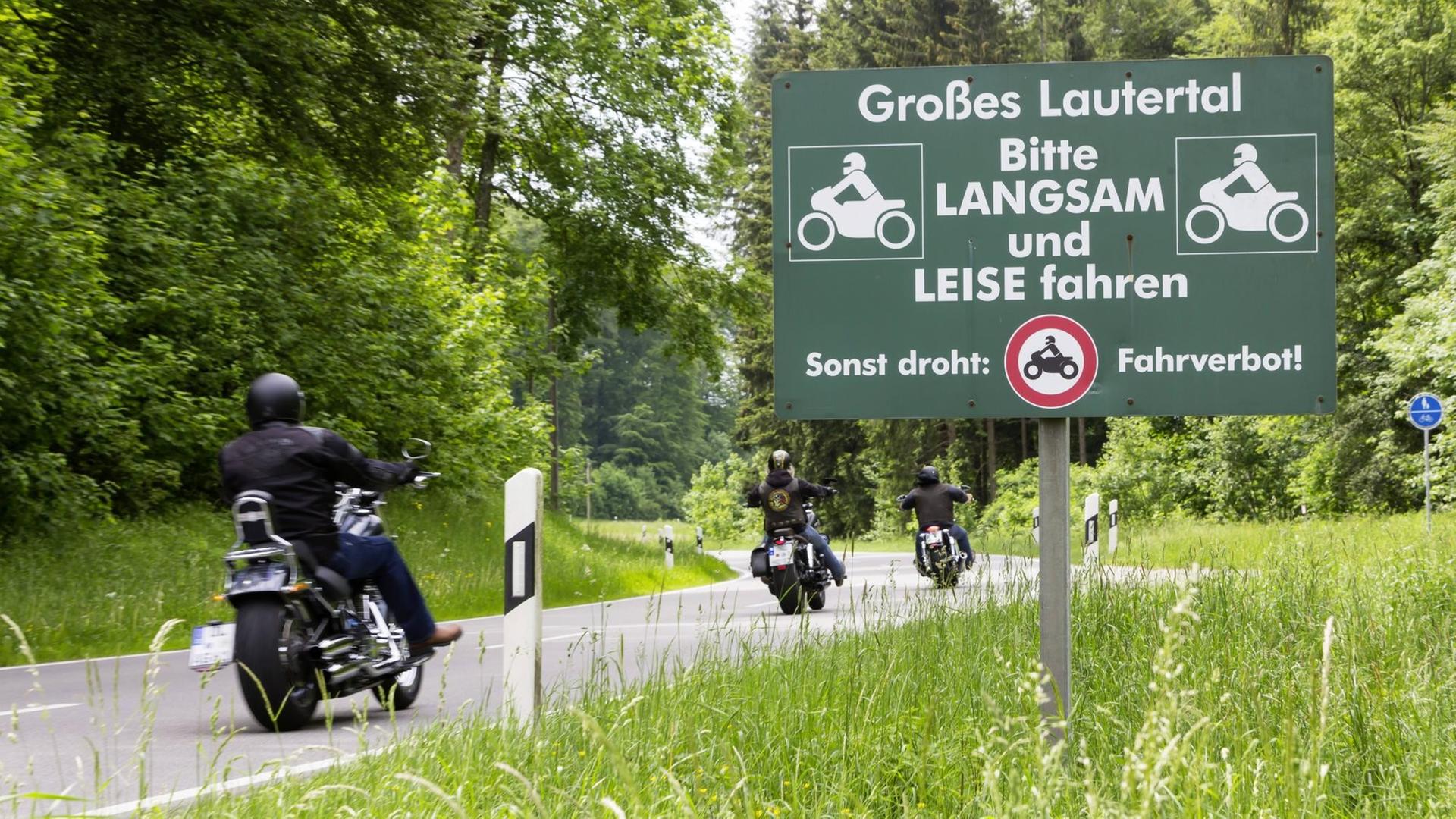 27.05.2018: Das idyllische Lautertal zwischen Münsingen und Hayingen zieht an jedem Wochenende Motorradfahrer an. Zum Leidwesen der Anwohner.