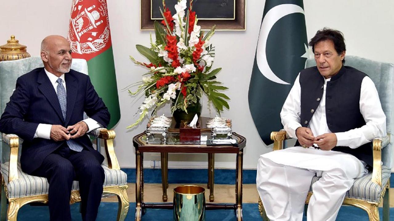 Staatsbesuch des afghanischen Präsidenten Ghani beim pakistanischen Regierungschef Khan. Staatsbesuch des afghanischen Präsidenten Ghani beim pakistanischen Regierungschef Khan.