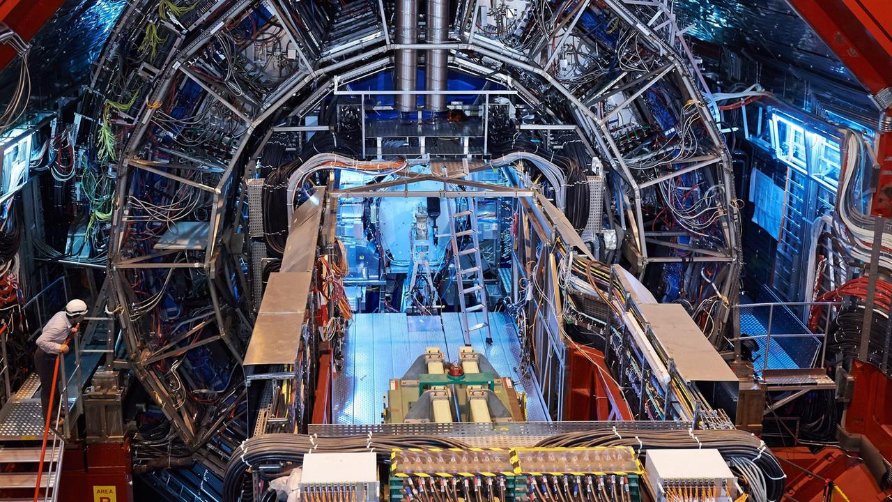 Ansicht des modernisierten Detektors des ALICE-Experiments am Cern-Teilchenbeschleuniger.