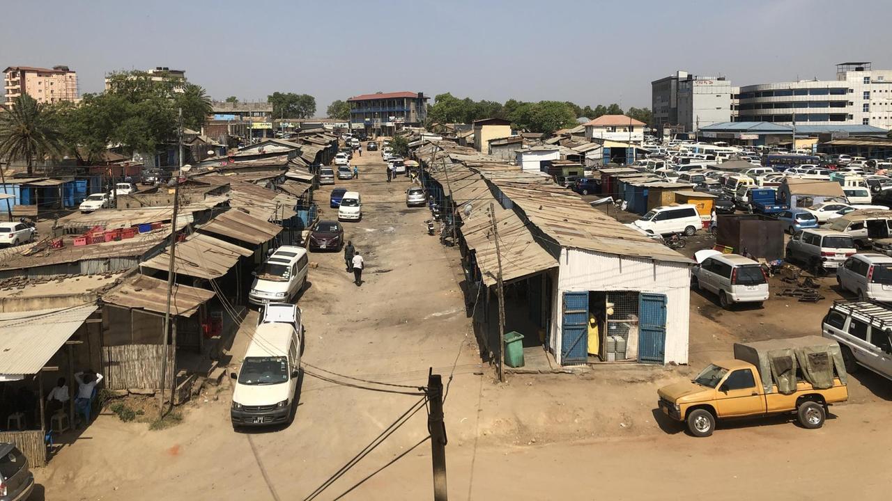 Blick auf den Markt in Juba Blick auf den Markt in Juba