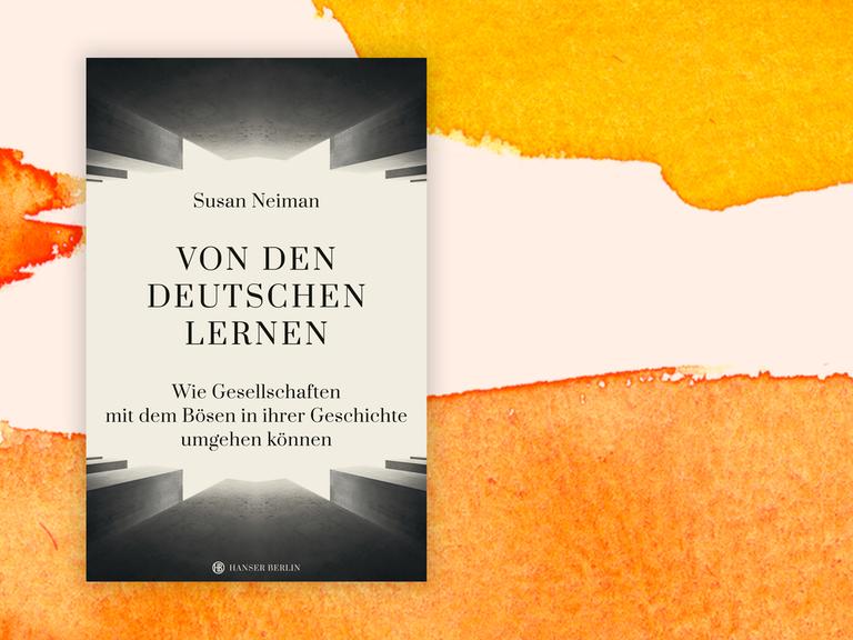 Cover von Susan Neiman "Von den Deutschen lernen" vor einem Aquarell-Hintergrund