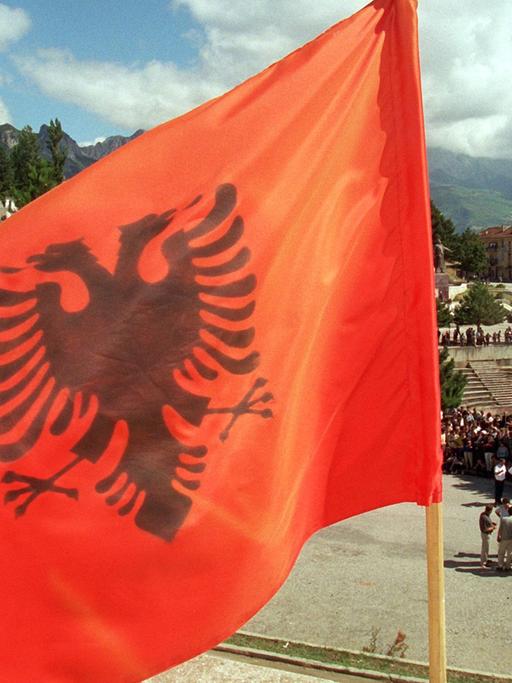 Die Flagge von Albanien