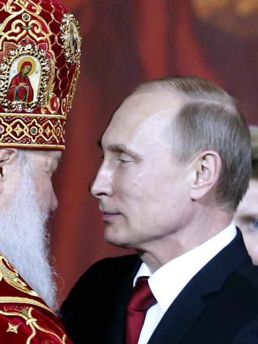 Wladimir Putin und Patriarch Kirill, Oberhaupt der russisch-orthodoxe Kirche.