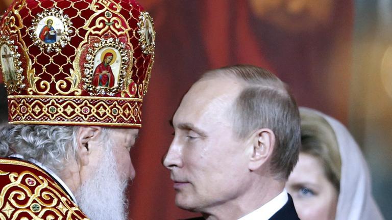 Wladimir Putin und Patriarch Kirill, Oberhaupt der russisch-orthodoxe Kirche. Wladimir Putin und Patriarch Kirill, Oberhaupt der russisch-orthodoxe Kirche.