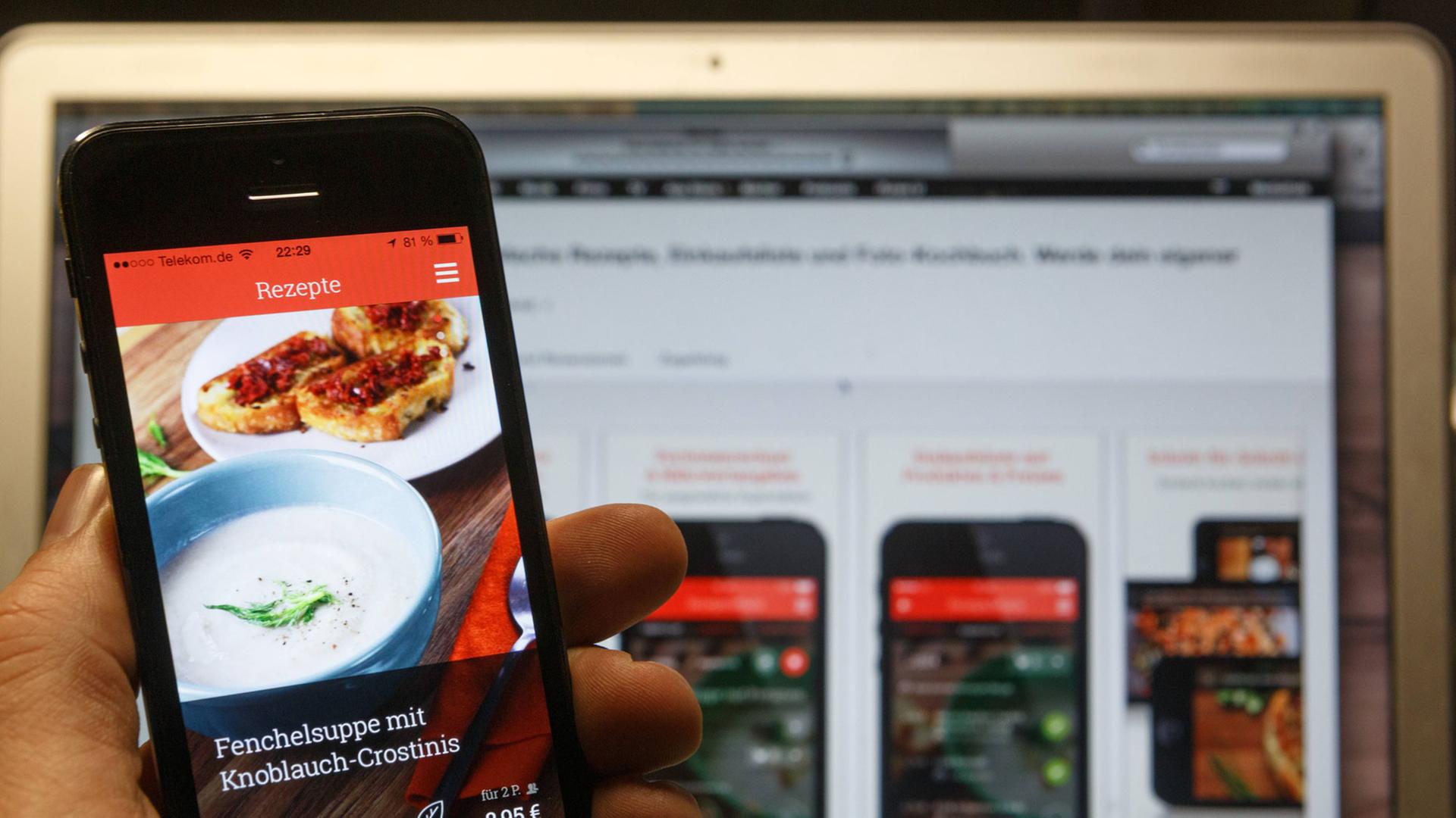 Kochen nach Rezept von Apps Kochen nach Rezept von Apps