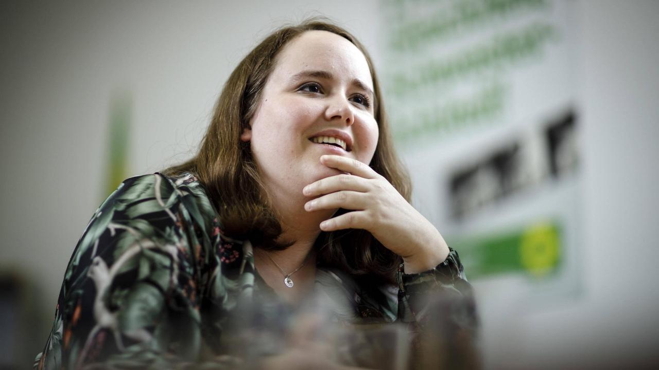 Porträtaufnahme von Ricarda Lang im März 2020. Porträtaufnahme von Ricarda Lang im März 2020.