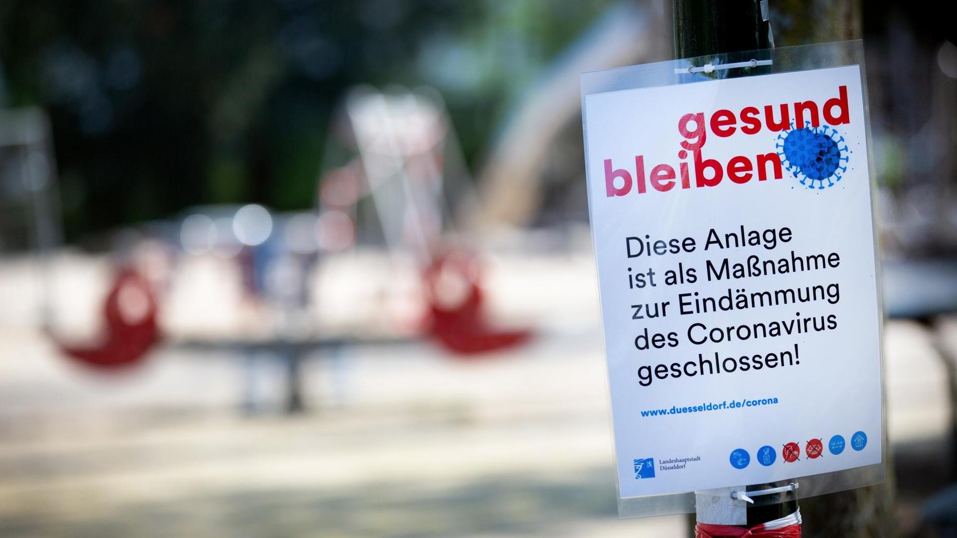 Ein Spielplatz wurde wegen der Coronavirus-Krise gesperrt. Ein Spielplatz wurde wegen der Coronavirus-Krise gesperrt.