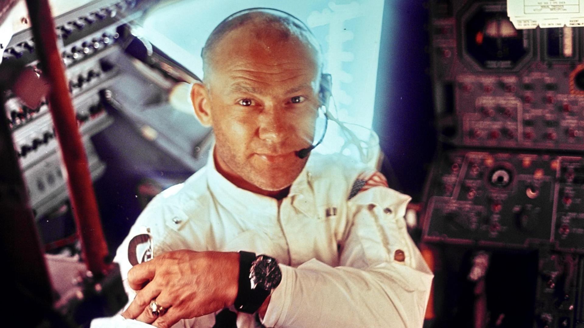 Buzz Aldrin in der Mondlandefähre