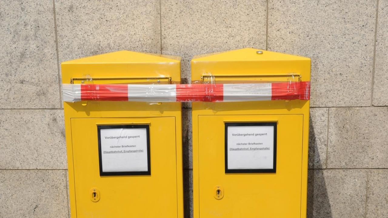 Abgesperrte Briefkästen Abgesperrte Briefkästen
