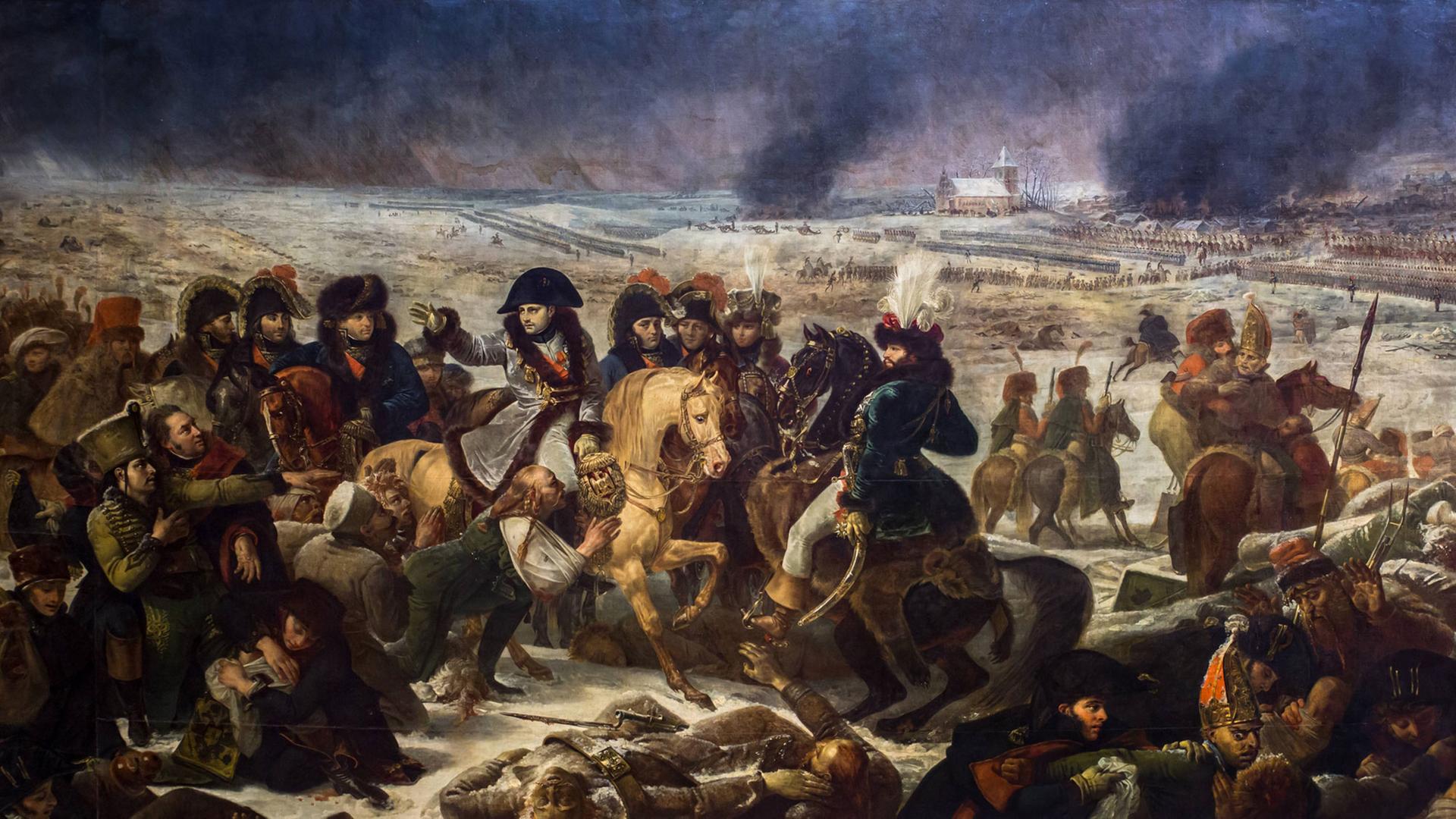 Gemälde: Napoleon bei der Schlacht von Eylau 1807. Gemälde: Napoleon bei der Schlacht von Eylau 1807.