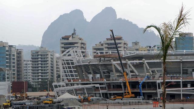 Olympische Spiele 2016 in Rio de Janeiro - Bauarbeiten für den Olympia-Park in Barra da Tijuca