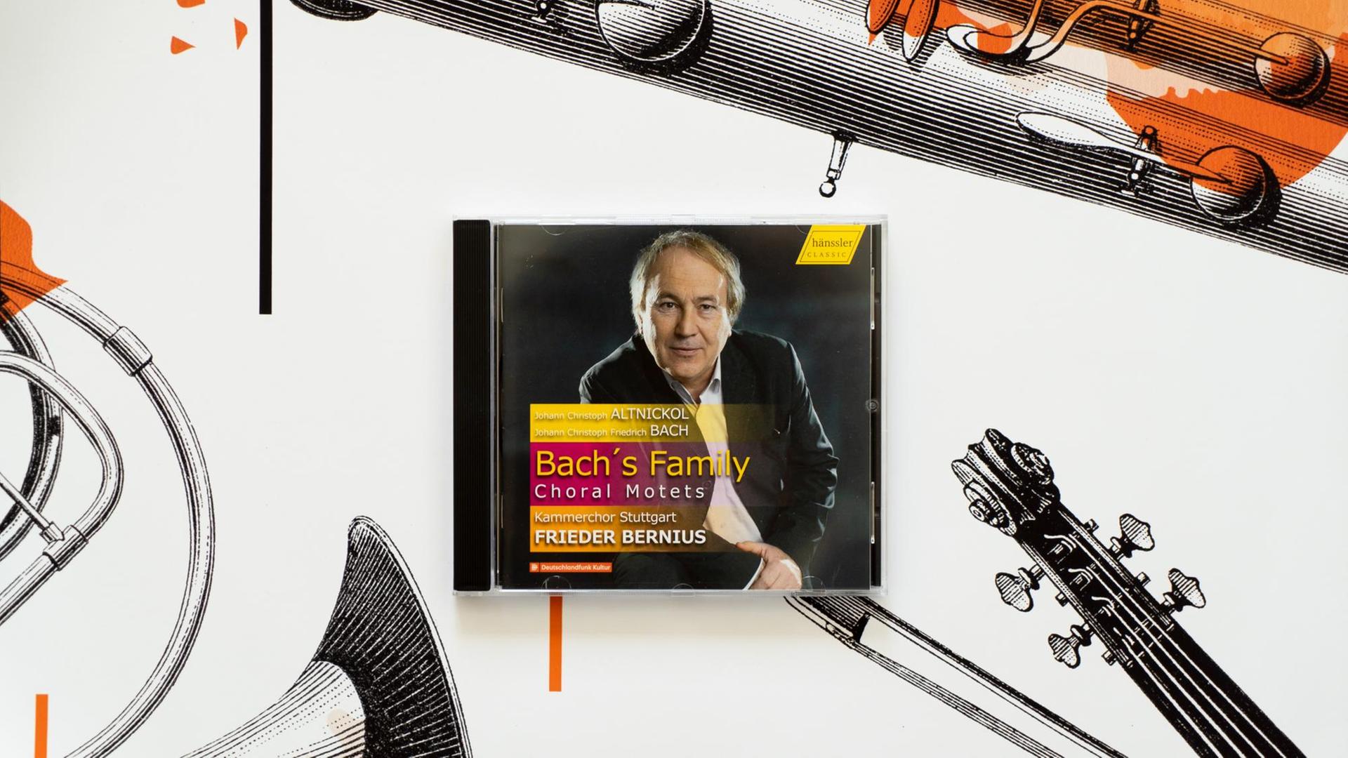 Cover der CD, das den Dirigenten Frieder Bernius zeigt. Cover der CD, das den Dirigenten Frieder Bernius zeigt.