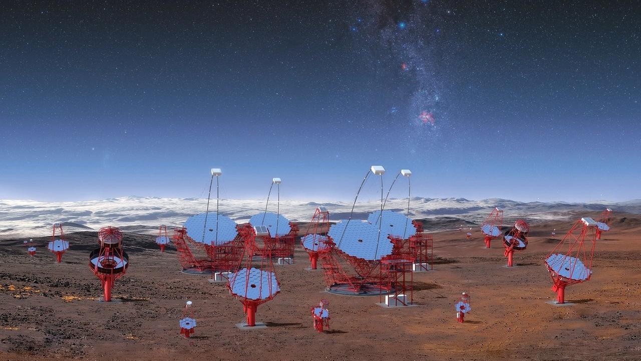 Das Cerenkov Telescope Array Süd wird auf dem Gelände der Europäischen Südsternwarte auf dem Cerro Paranal unweit des Very Large Telescope Platz finden.