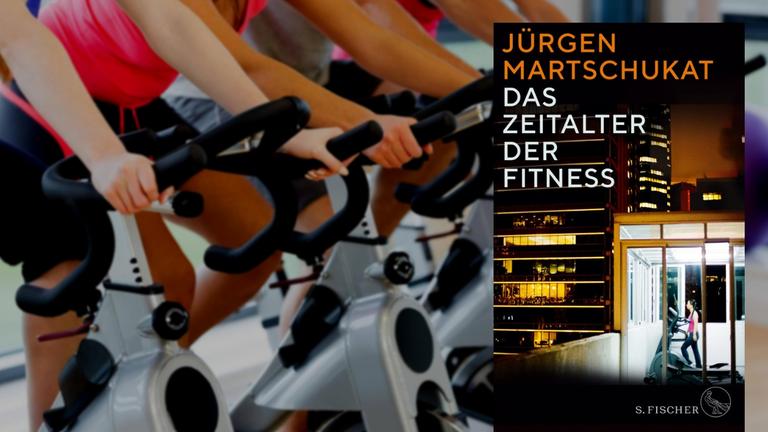 Buchcover. Im Hintergrund Menschen beim Spinning Buchcover. Im Hintergrund Menschen beim Spinning