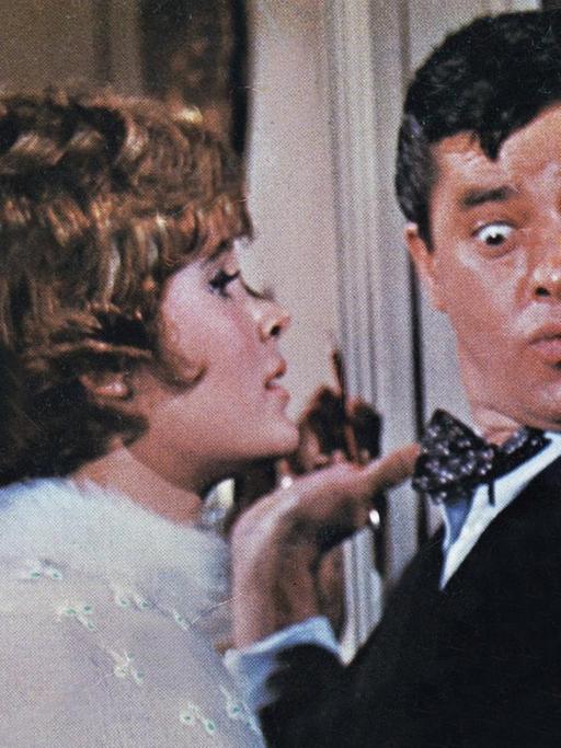 Jerry Lewis und Jill St. John in dem Film "Der Ladenhüter" von 1963.