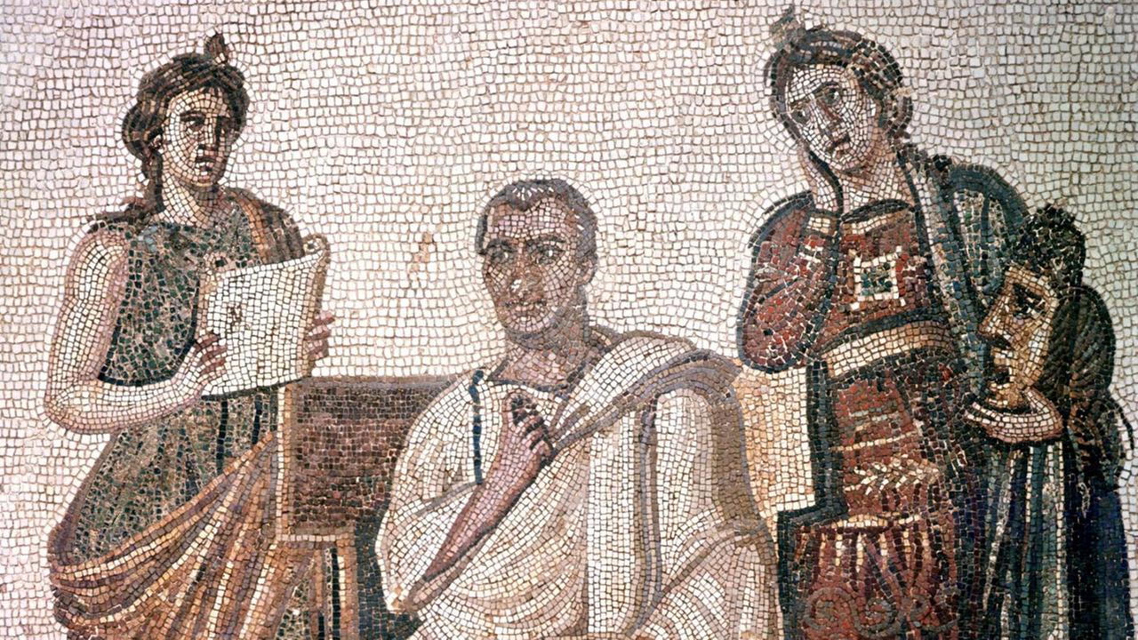 Nationalmuseum Tunis, Tunesien: Vergil-Mosaik Nationalmuseum Tunis, Tunesien: Vergil-Mosaik