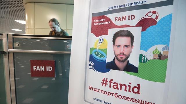 MOSCOW, RUSSIA - JUNE 8, 2018: A Fan ID desk for 2018 FIFA World Cup visitors in the future T2 passenger terminal at Domodedovo International Airport. Sergei Fadeichev/TASS Foto: Sergei Fadeichev/TASS/dpa |