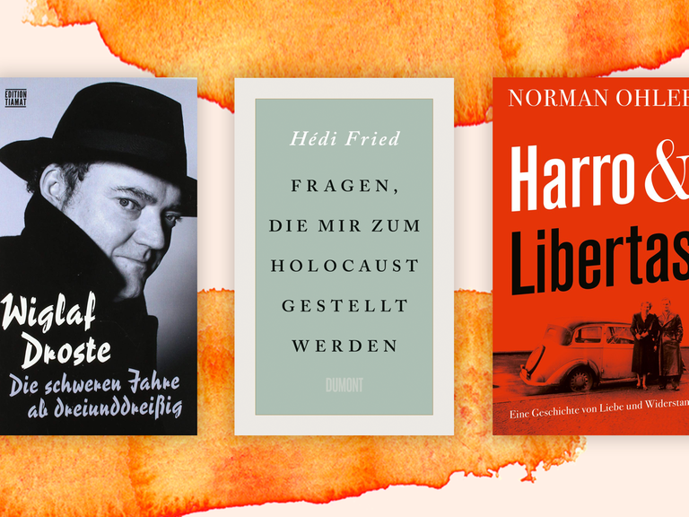 Die Cover der Bücher: "Die schweren Jahre ab Dreiunddreißig", "Fragen, die mir zum Holocaust gestellt werden" und "Harro und Libertas. Eine Geschichte von Liebe und Widerstand".