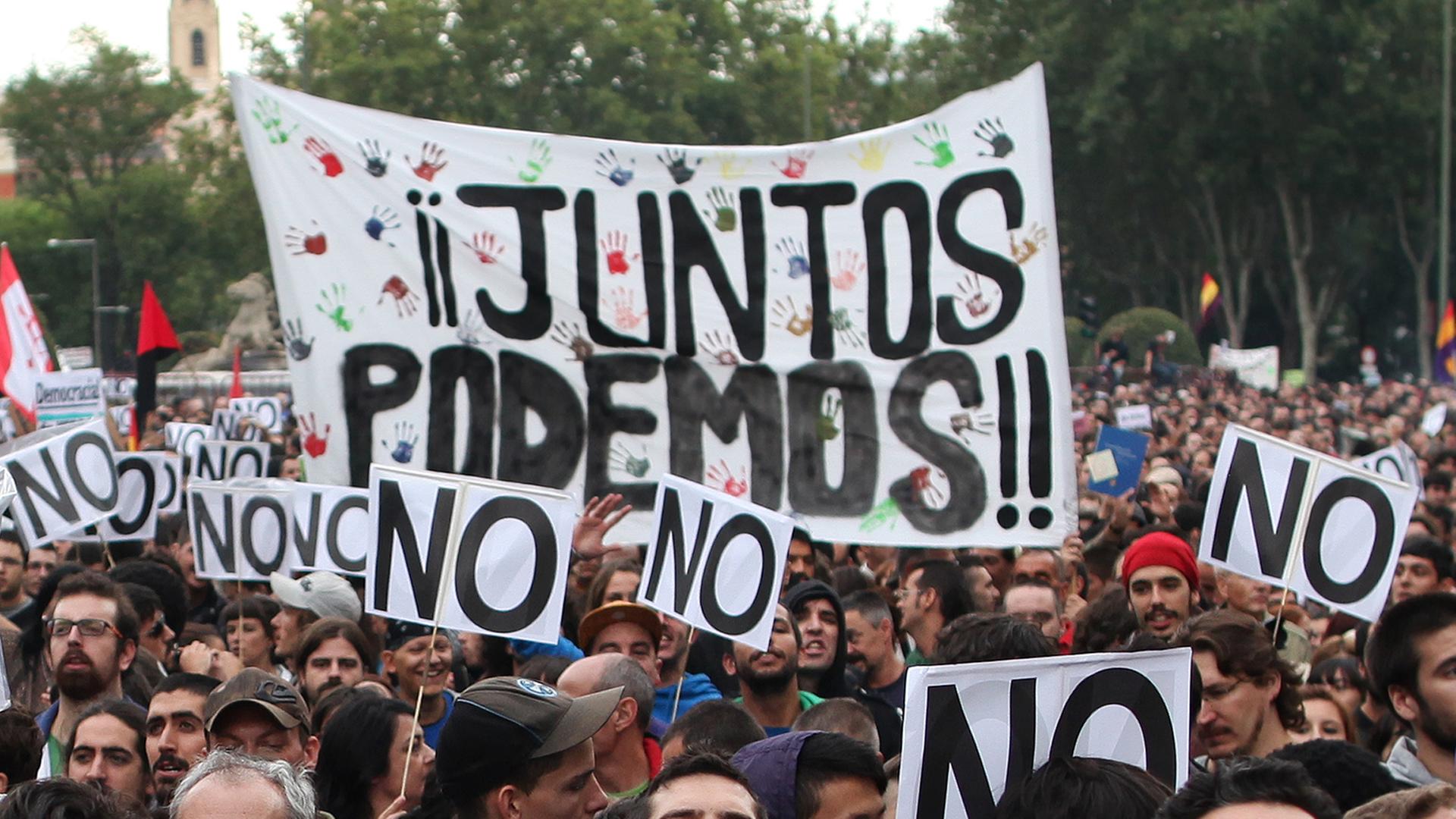 Madrid im September 2012: Damals protestierten viele Spanier gegen das Sparprogramm der Regierung.