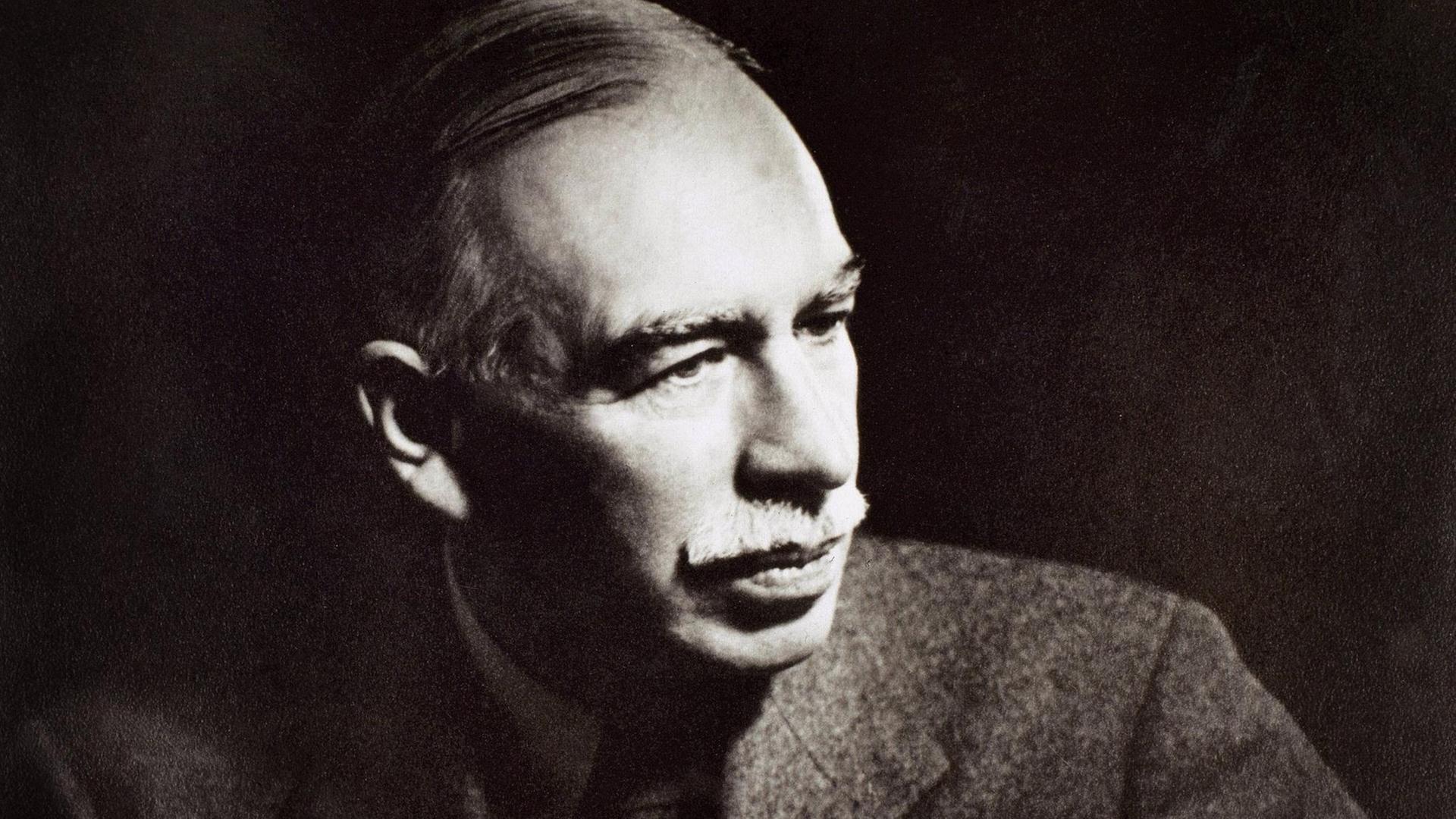S/W Foto von John Maynard Keynes, dem berühmten englischen Ökonom S/W Foto von John Maynard Keynes, dem berühmten englischen Ökonom