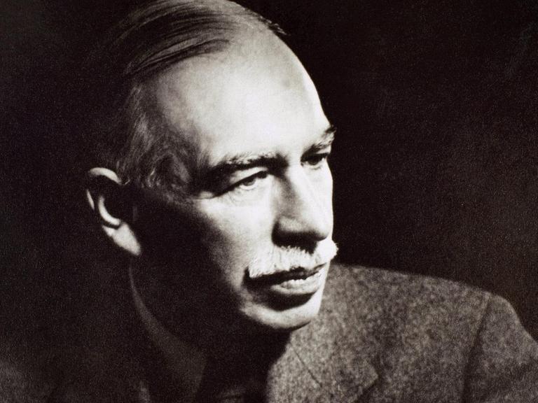 S/W Foto von John Maynard Keynes, dem berühmten englischen Ökonom