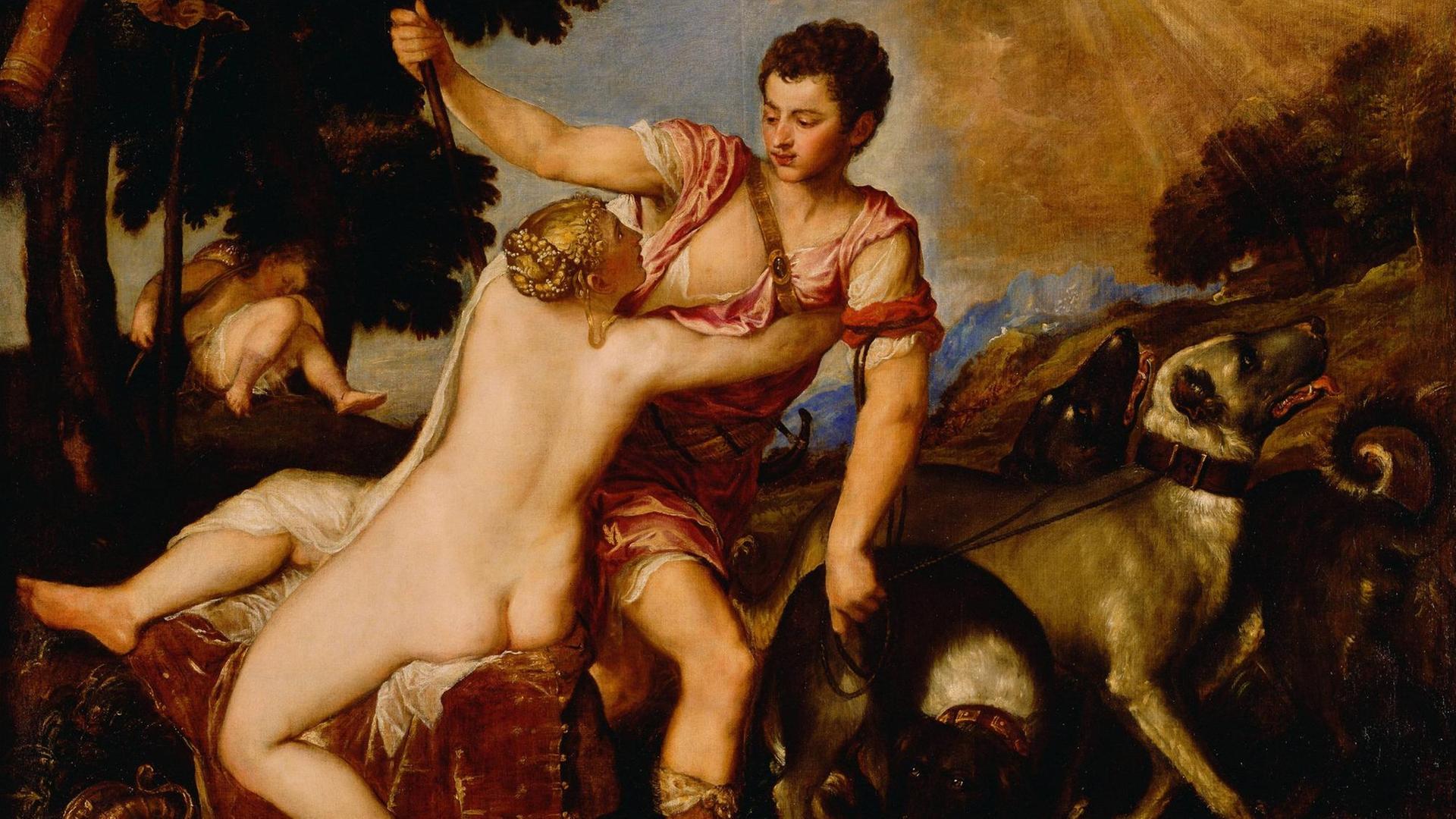 Das Gemälde "Venus und Adonis" von Tizian Das Gemälde "Venus und Adonis" von Tizian