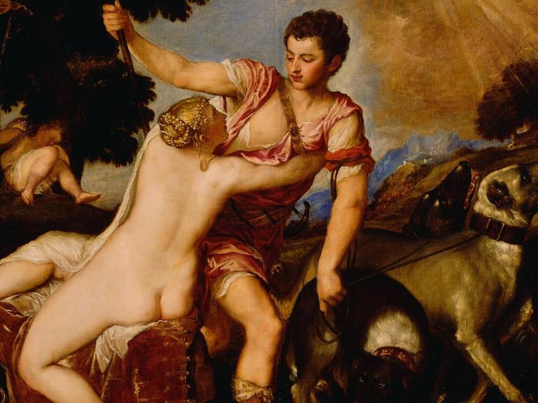 Das Gemälde "Venus und Adonis" von Tizian.