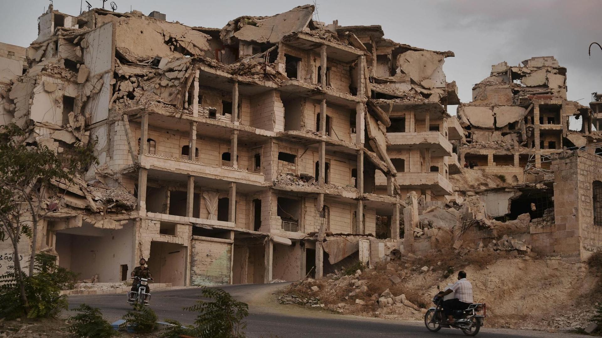 Zerstörte Gebäude in der Provinz Idlib