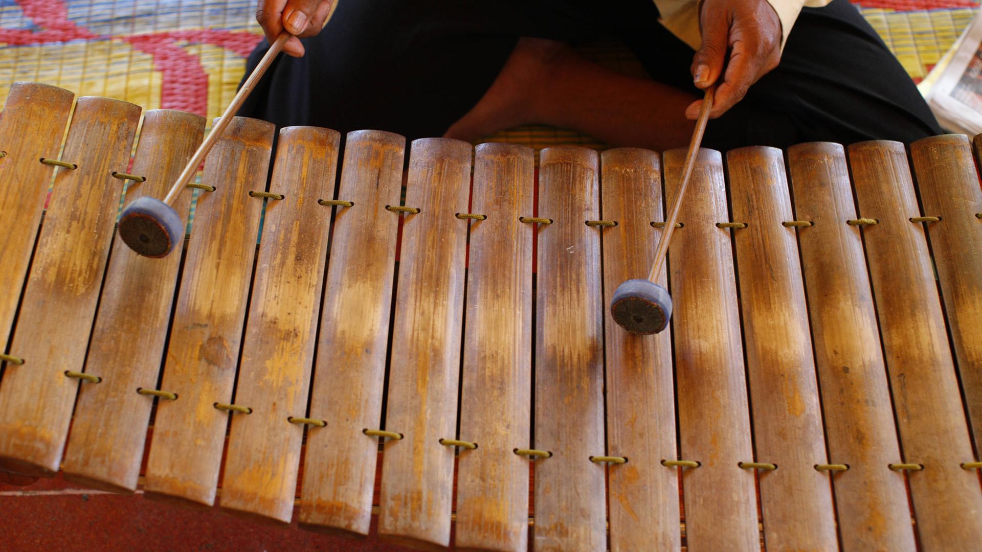 Gamelan-Instrument in Kambodscha