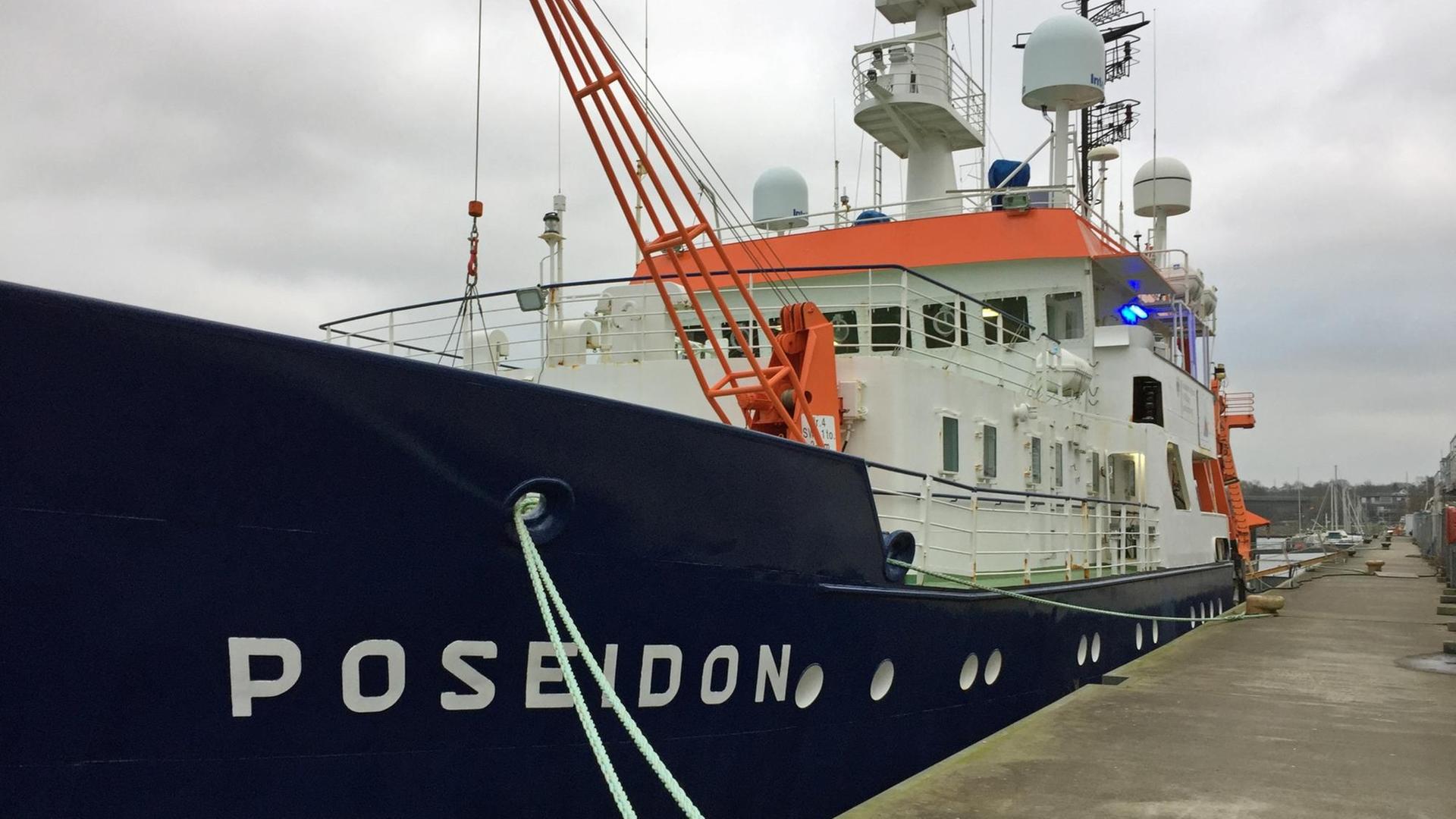 Das ehemalige Forschungsschiff "Poseidon" in Kiel