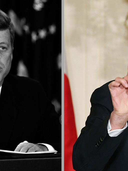 US-Präsident John F. Kennedy und US-Präsident Donald Trump