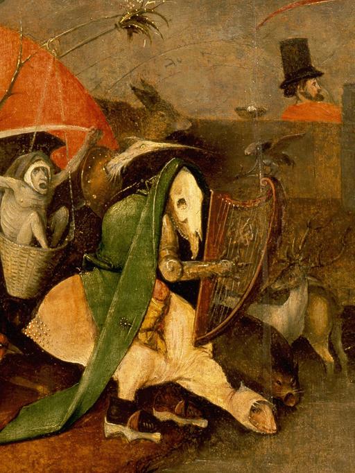 Das Triptychon "Die Versuchung des Sankt Antonius" von Hieronymus Bosch (1450-1516)
