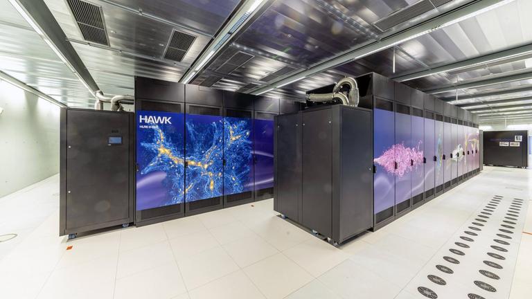 Stuttgart, 19.02.2020: Mit dem neuen Supercomputer Hawk am Höchstleistungsrechenzentrum Stuttgart HLRS erhält die Universität Stuttgart den schnellsten Rechner Deutschlands. 