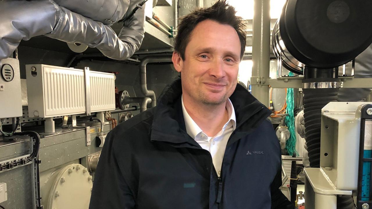Karsten Schönewald von der Hamburg Port Autority des Eisbrechers Reinke Karsten Schönewald von der Hamburg Port Autority des Eisbrechers Reinke