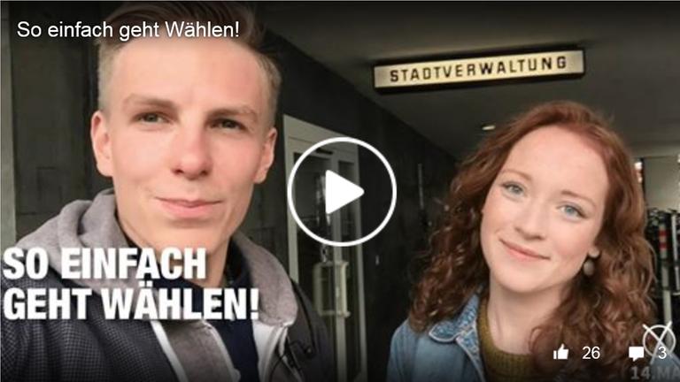 Screenshot eines Videopodcasts von "Die Erstwähler". Die Kampagne ruft junge Mensche dazu auf, bei der Landtagswahl in Nordrhein-Westfalen ihre Stimme abzugeben. Screenshot eines Videopodcasts von "Die Erstwähler". Die Kampagne ruft junge Mensche dazu auf, bei der Landtagswahl in Nordrhein-Westfalen ihre Stimme abzugeben.