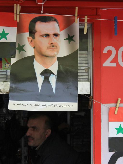 Porträts von Baschar al-Assad in Damaskus