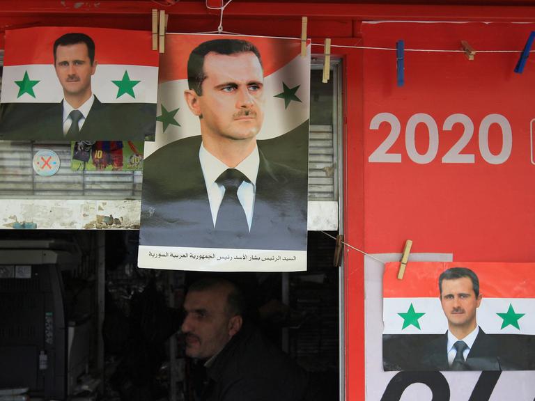 Porträts von Baschar al-Assad in Damaskus