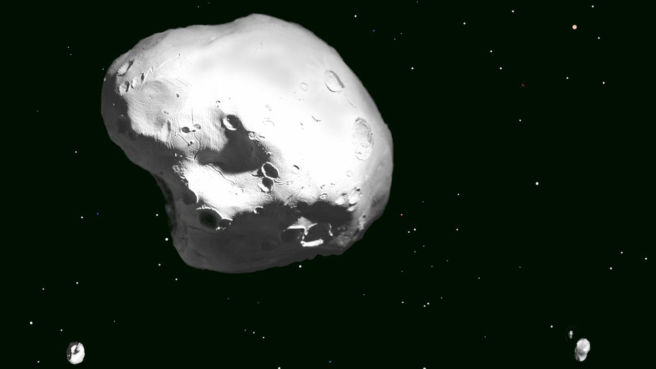 Der Asteroid Juno im All (künstlerische Darstellung) 