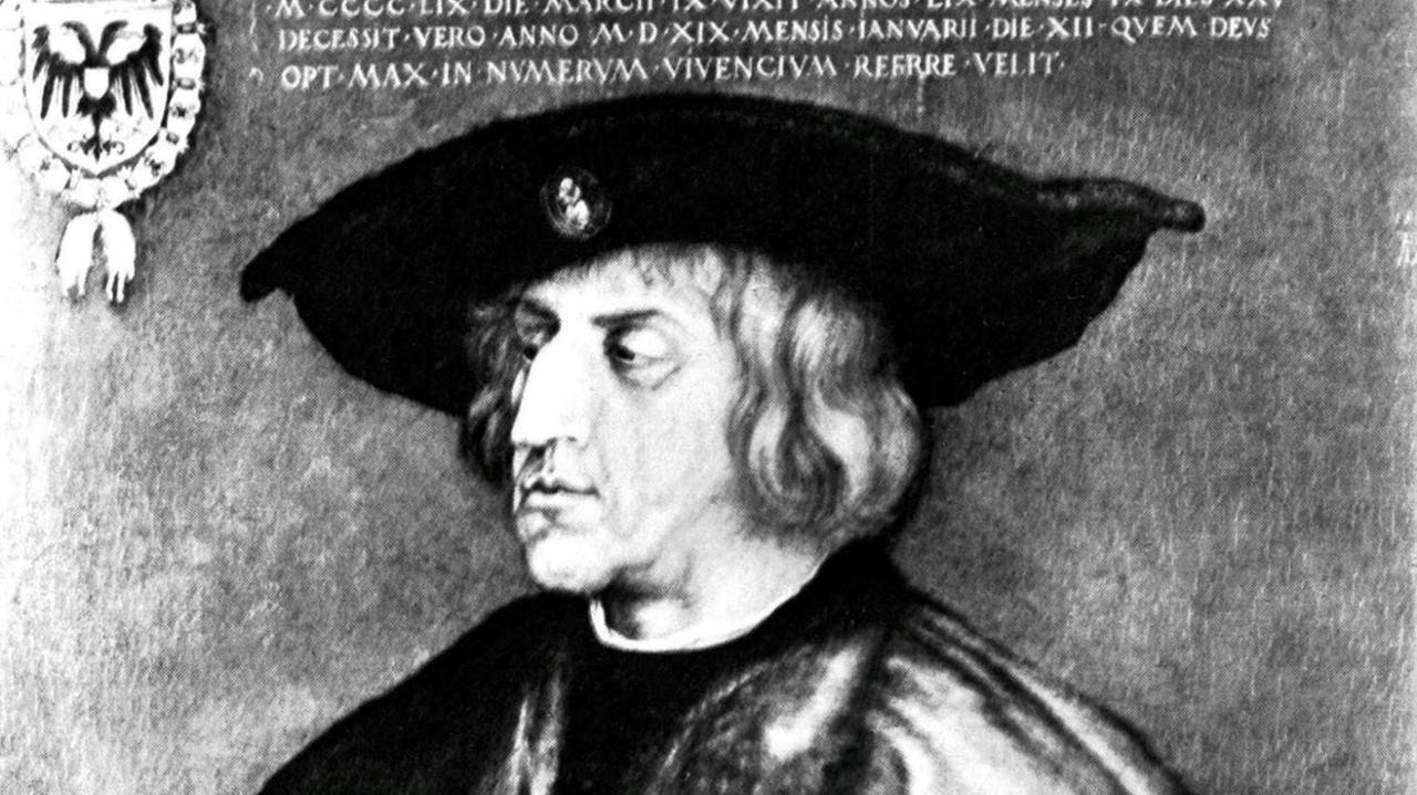 Das letzte Porträt von Kaiser Maximilian I. (1459-1519), im Sommer 1518 von dem von ihm geförderten Albrecht Dürer geschaffen. | Das letzte Porträt von Kaiser Maximilian I. (1459-1519), im Sommer 1518 von dem von ihm geförderten Albrecht Dürer geschaffen. |
