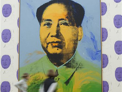 Mao Zedong als Bild von Andy Warhol im Hamburger Bahnhof in Berlin
