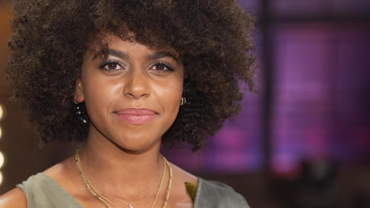Aminata BELLI, Moderatorin, Portraet, PortrÃ_t, Portrait, Angeschnittenes Einzelbild, Einzelmotiv, zu Gast in der 500. Sendung KOELNER TREFF im WDR Fernsehen, 18.05.2019. Â | Verwendung weltweit Aminata BELLI, Moderatorin, Portraet, PortrÃ_t, Portrait, Angeschnittenes Einzelbild, Einzelmotiv, zu Gast in der 500. Sendung KOELNER TREFF im WDR Fernsehen, 18.05.2019. Â | Verwendung weltweit