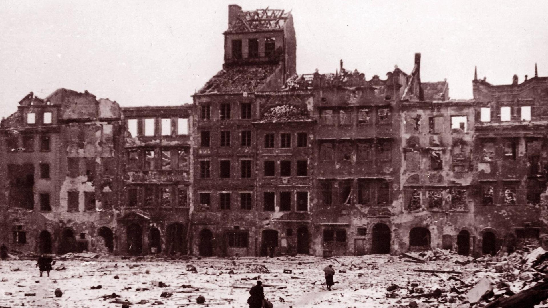 Zerstörte Altstadt Warschaus Zerstörte Altstadt Warschaus
