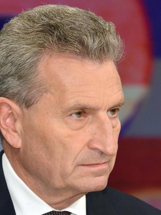 Günther Oettinger, EU-Kommissar (CDU), aufgenommen am 23.06.2016 während der ZDF-Talksendung "Maybrit Illner" zum Thema "Zittern vor dem Brexit - was wird aus Europa?"