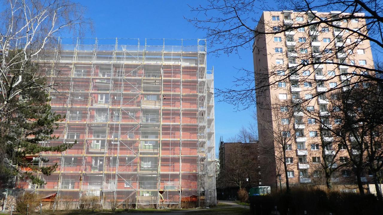Sanierungsarbeiten in der Otto-Suhr-Siedlung in Berlin-Kreuzberg Sanierungsarbeiten in der Otto-Suhr-Siedlung in Berlin-Kreuzberg