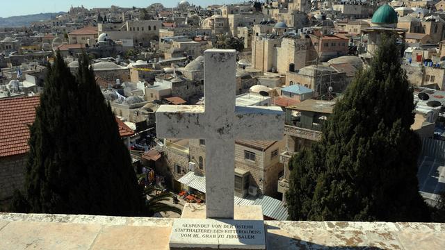 Blick auf das christliche Viertel in der Altstadt von Jerusalem