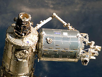 Das Raumlabor Columbus ist ein Modul der Internationalen Raumstation ISS