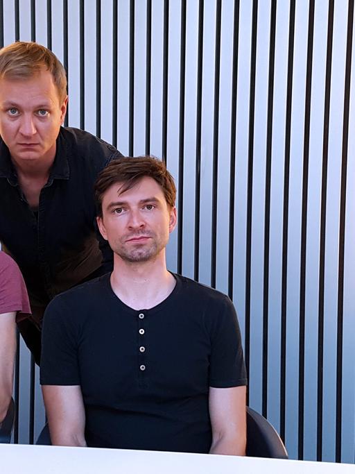 Die Autoren Nils Weishaupt, Tino Kühn und Falk Rößler (v.lks.)