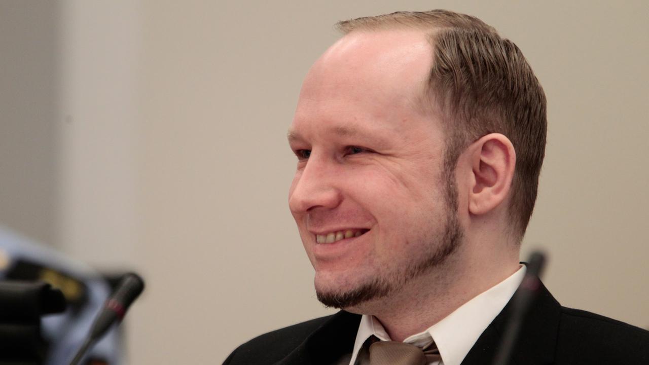 Anders Behring Breivik vor Gericht am 17. April 2012 in Oslo